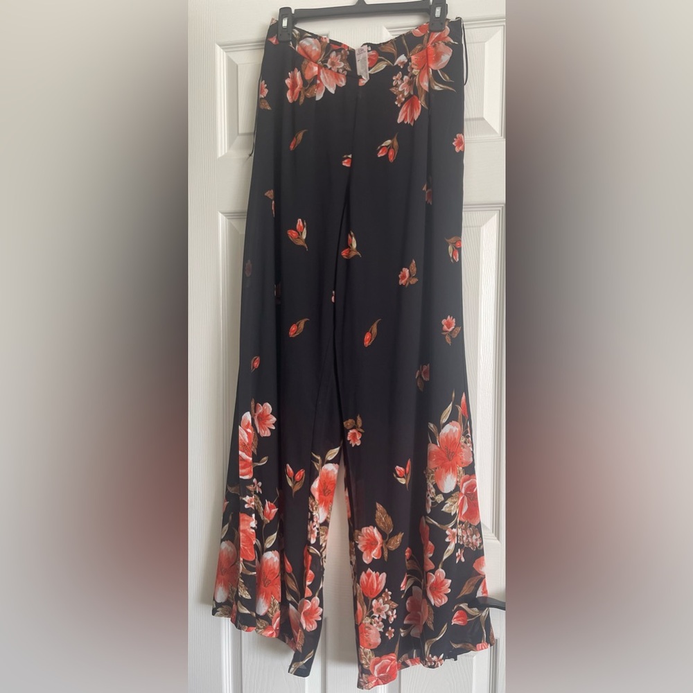 Floral Black Skirt
